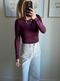 Dark Cherry Layering Top