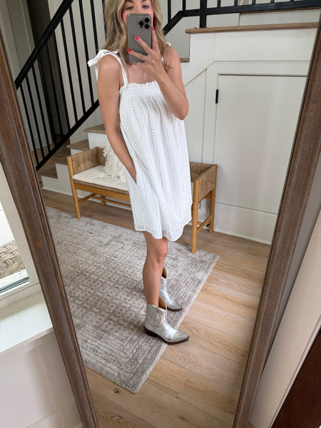 White Eyelet Dress