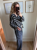 Midnight Drawstring Wideleg Pants