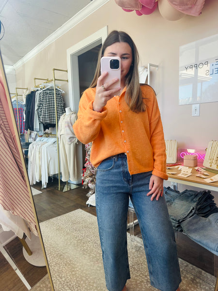 Piper Cardigan - Tangerine