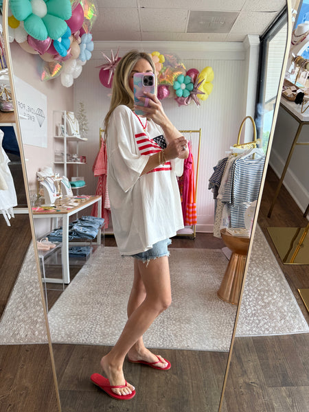 Mineral Wash Flag Tee