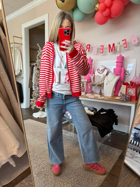 Cooper Zip Up Hoodie - red