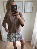 Zebra Button Detailed Skirt