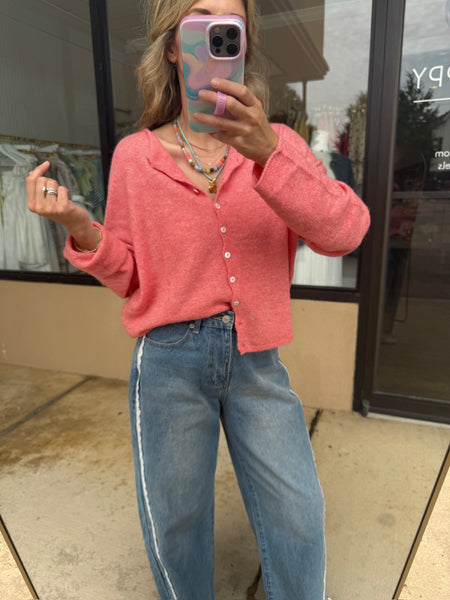 Piper Cardigan - Peach