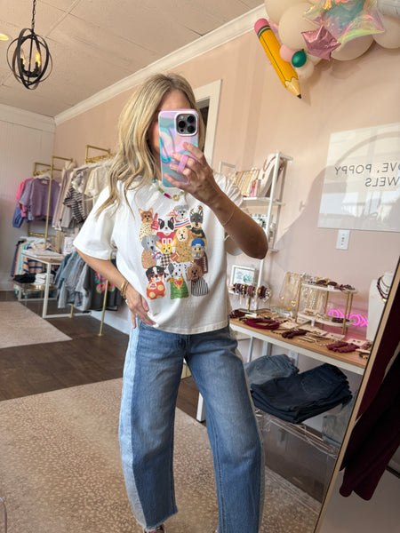 Dog Gameday Crop Tee