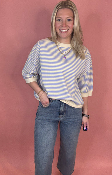 Relaxed Wide Leg Cropped Denim