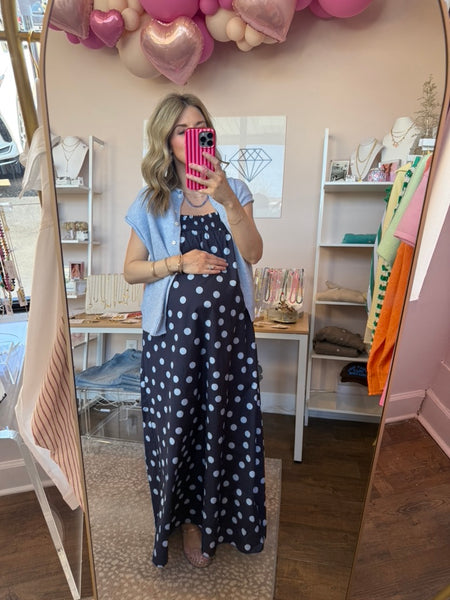 Midnight Polka Dot Maxi