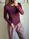Dark Cherry Layering Top