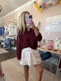 Maroon Light Weight Long Sleeve Cardigan