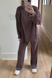 Maroon & Grey Pants Set - 2pcs