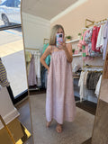 Pink Ditsy Floral Midi