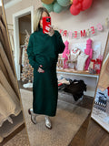 Skirt and sweater set - Dark Green