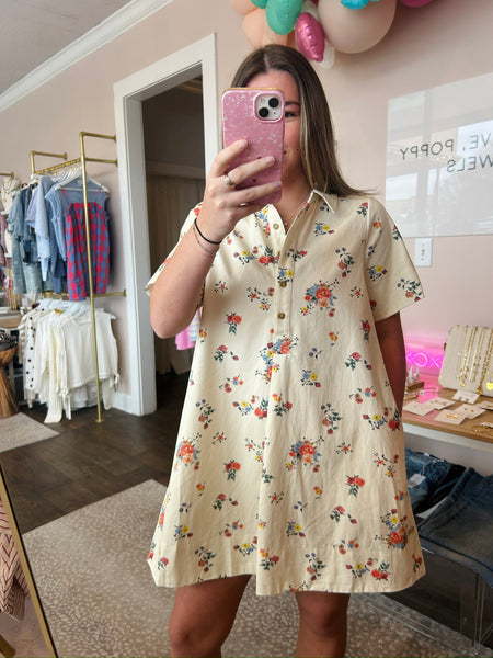 Cream Floral Bouquet dress