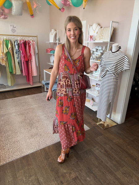 Patchwork Midi Dress