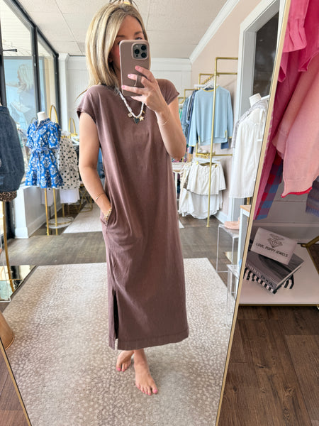 Chocolate Mineral Wash Midi