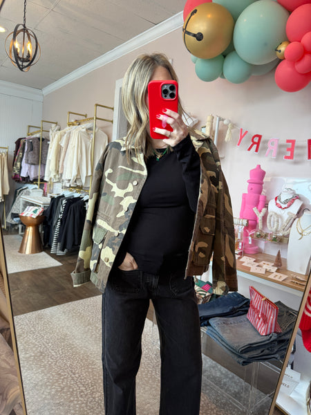 Camouflage printed jacket