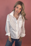 Oversized button down shirt - cotton white