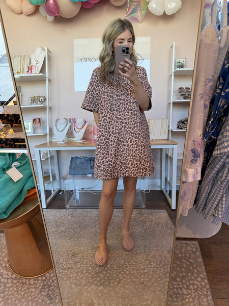 Pink Leopard Dress