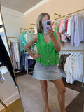 Denim High Rise Mini Skort
