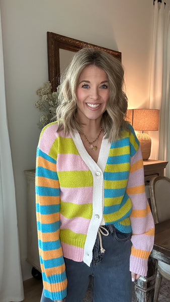 Multicolor Stripe Cardigan