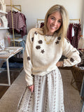 Oatmeal Scalloped Sweater
