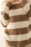 Taupe and Cream Striped Sweater