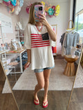 Mineral Wash Flag Tee