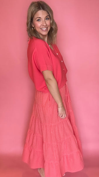 Boxy Short Sleeve Cardigan