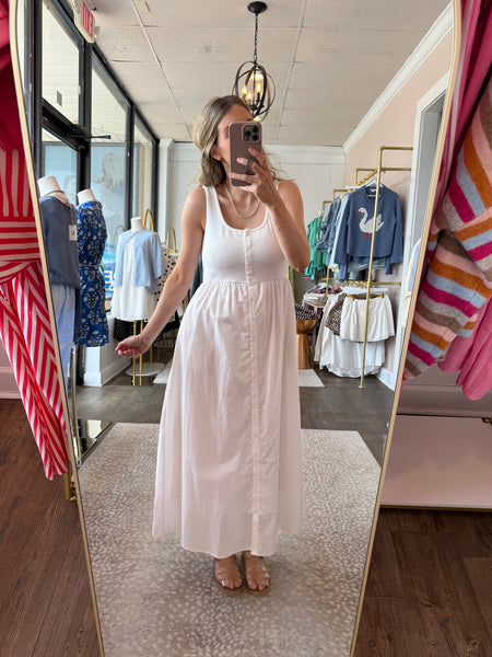 Knit Tank Midi Dress - Off White