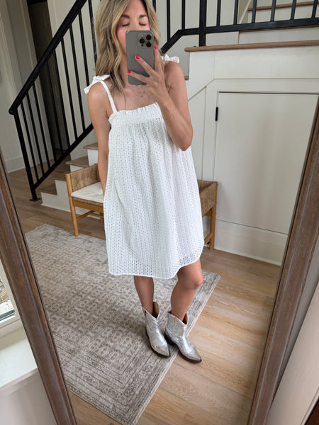 White Eyelet Dress