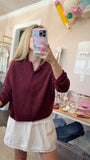 Maroon Light Weight Long Sleeve Cardigan