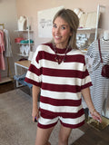 Gameday Stripe Sweater Lounge Set - 2pcs