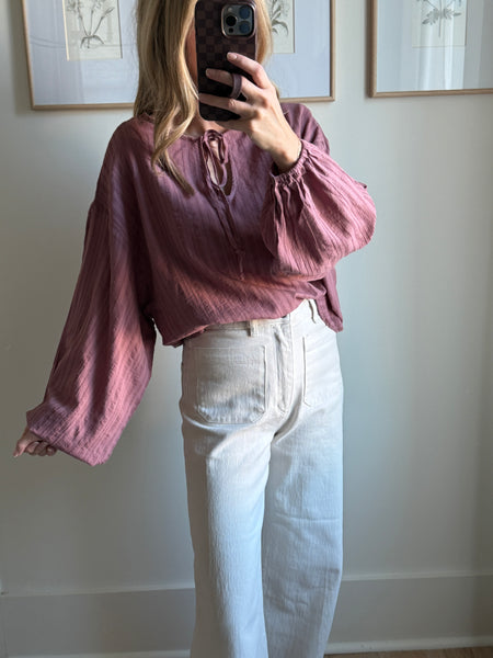 Redbean Textured Woven Top