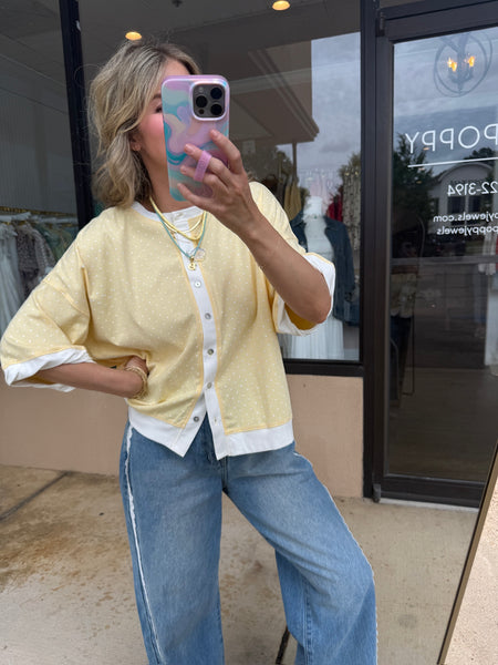 Sunny Polka Dot Top