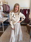 Oatmeal Scalloped Sweater