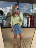 Kiwi & Yellow Striped Cardigan