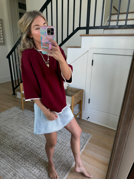 Maroon Gameday Sweater