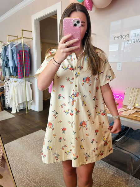 Cream Floral Bouquet dress