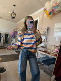 Denim & Apricot Sweatshirt