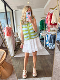 White Tiered Voile Skort