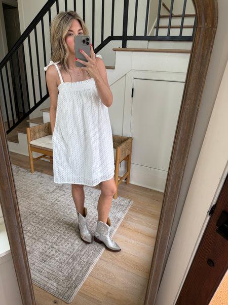 White Eyelet Dress