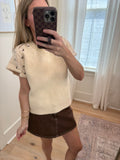 Chocolate Brown Denim Skort