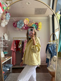 Creamy Lemon Back Pleat Jacket