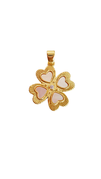 Mother of Pearl Clover Charm