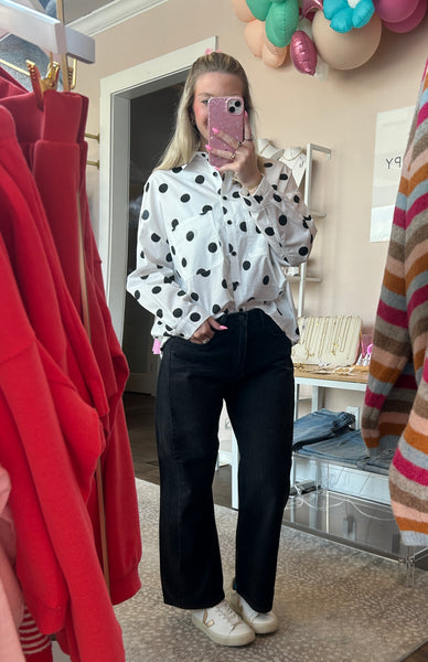 Polka Dot Button Down Shirt