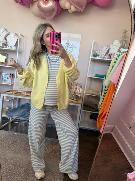 Light Blue/White Striped Set - 2 pc set