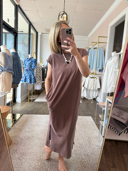 Chocolate Mineral Wash Midi