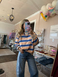 Denim & Apricot Sweatshirt