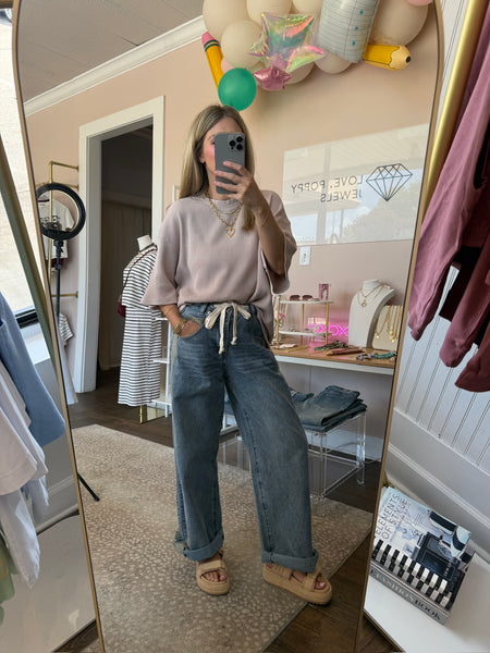 Side Stripe Slouchy Jeans