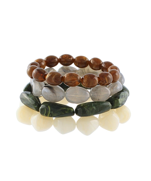 4 Row Marble Nugget Stretch Bracelet *BIRTHDAY FLASH SALE*
